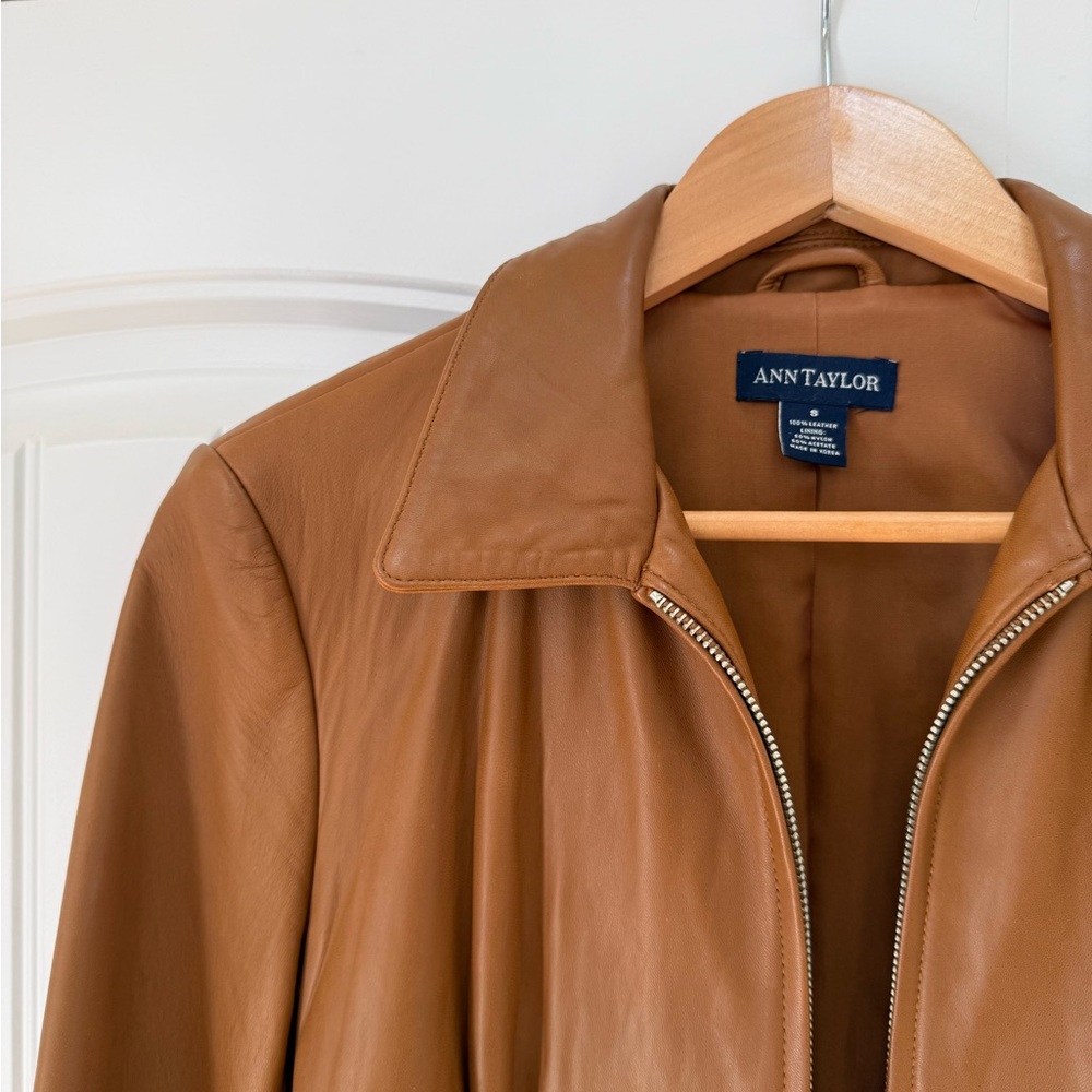 Ann Taylor 100% Leather Jacket - Picture 2 of 5